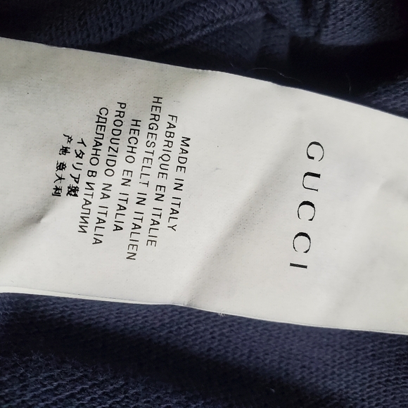 GUCCI Girl's Size 10 Blue Faded Stone Washed Piquet Blazer Jacket New with Tags - Picture 4 of 7